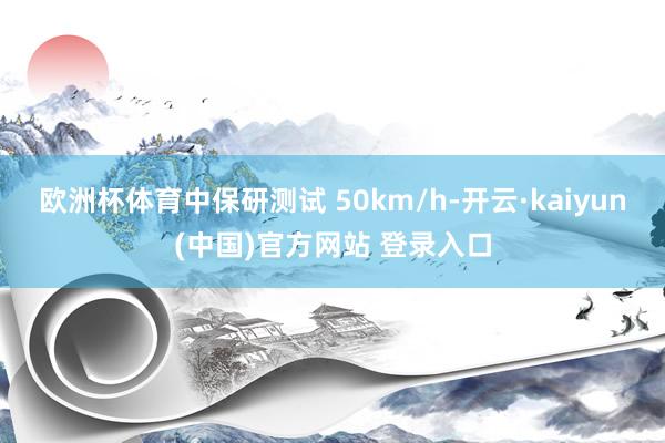 欧洲杯体育中保研测试 50km/h-开云·kaiyun(中国)官方网站 登录入口