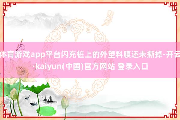 体育游戏app平台闪充桩上的外塑料膜还未撕掉-开云·kaiyun(中国)官方网站 登录入口