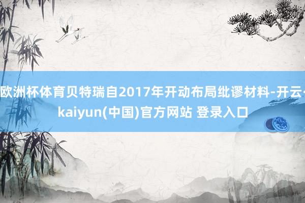 欧洲杯体育贝特瑞自2017年开动布局纰谬材料-开云·kaiyun(中国)官方网站 登录入口