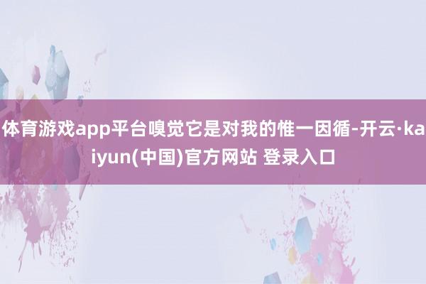 体育游戏app平台嗅觉它是对我的惟一因循-开云·kaiyun(中国)官方网站 登录入口