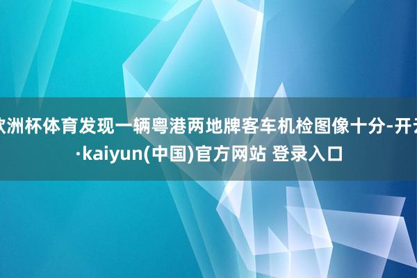 欧洲杯体育发现一辆粤港两地牌客车机检图像十分-开云·kaiyun(中国)官方网站 登录入口